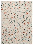 Krémový prateľný ručne tkaný bavlnený koberec 140x200 cm Terrazzo Marble – Lorena Canals