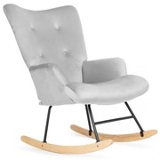 Hojdacie kreslo MOSS sivé 856711