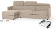 Rohová rozkladacia sedacia súprava na každodenné spanie TAVOLA MINI, béžová (penelope 02)