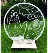 Stylesa - Drevený obraz na stenu pokora a vďačnosť PR0349 i čierny   I SENTOP PR0349 preglejka