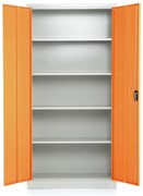 Univerzálna kovová skriňa, 90 x 40 x 185 cm, cylindrický zámok, oranžová - ral 2004