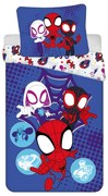 Modrá bavlnená detská obliečka na jednolôžko 140x200 cm Spidey – Jerry Fabrics
