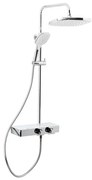 Sprchový systém SAT s termostatickou batériou biela / chróm SATSSTHP