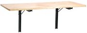 Sklápací dielenský stôl na stenu, buková škárovka, 1200 x 580 mm