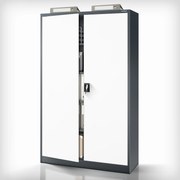 Kovová spisová skriňa JAN II, 1150 x 1850 x 400 mm, antracitovo-biela