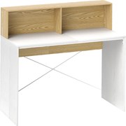 HOMCOM Počítačový Stôl so Štúdiovým Priestorom 110 x 50 cm s 2 Otvorenými Oddeleniami a Poličkou, Počítačový Stôl do Spálne, pre Malé Priestranstvá, B