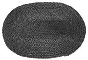Jutové prestieranie oválne čierne - 35 * 50 * 0,20cm