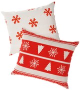 Sada 2 obliečok na vankúš VIANOČNÝ JELEŇ A STROMČEK 40x50 cm