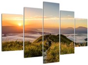 Obraz hory pri západe slnka (150x105 cm)