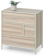 Komoda Soren Kom (popolavá béžová + krémová). Akcia -18%. Vlastná spoľahlivá doprava až k Vám domov. 1110775