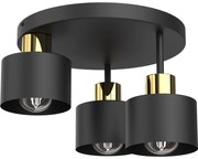 Stropné svietidlo PARKLA 3xE27/15W/230V čierna/zlatá