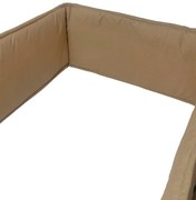INTERMEDIC SK - Mantinel do postieľky Beige 180x30 cm - 100 % bavlna, výplň pena