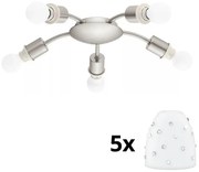 Eglo - LED Stropné svietidlo MY CHOICE 5xE14/4W/230V chróm/biela