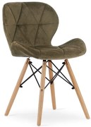 Jedálenské stoličky SKY hnedé 4 ks - škandinávsky štýl