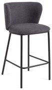Tmavosivá barová stolička (výška sedadla 65 cm) Ciselia – Kave Home