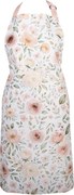 Biela bavlnená zástera s ružami Soft Romantic Blush - 70*85 cm