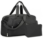 Konofactory Čierna sada cestovná taška + kapsička "Couple" - M (35l)