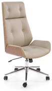 Kancelárske kreslo Poole, béžová / orech