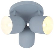 Candellux Sivé stropné svietidlo Azuro pre žiarovku 3x E27 s guľatou základňou 98-63236