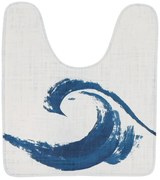 WC predložka Manureva, 45x50 cm, krémová/modrá