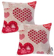 Sada 2 ks obliečok na vankúšiky AMORE 45 x 45 cm