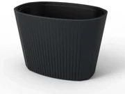 Kvetináč UH 593x394 mm MUZA antracit výška 407 mm s vložkou KLC