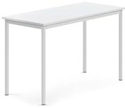 Stôl BORÅS, 1200x600x760 mm, laminát - biela, biela
