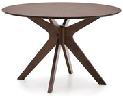 Okrúhly jedálenský stôl s doskou v dekore orechového dreva ø 120 cm Naanim – Kave Home