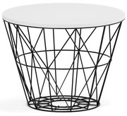 Okrúhly konferenčný stolík STILO, priemer 60 cm, biely