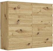 Komoda s 8 šuflíkmi R-120-S8 - rôzne farebné prevedenia artisan