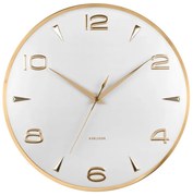 Karlsson 6017WH dizajnové nástenné hodiny biele,priemer  40 cm