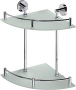 Bemeta Design OMEGA: Polička, rohová, dvojitá, sklo - 104202142