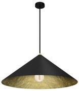 Luster na lanku FUJI 1xE27/60W/230V pr. 50 cm čierna/zlatá