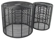 Súprava stolíkov  BULAN RATTAN 60 čierna