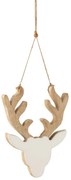 Závesná drevená dekorácia Jelen - 19 * 1,5 * 26cm