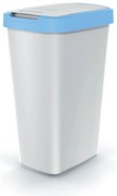 Odpadkový kôš s farebným vekom, 45 l, modrá / sivá