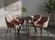 Noela Jedálenský set GYRUS 120 hnedý + 4x stolička SIENA ružová