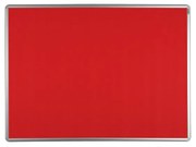 Textilná nástenka ekoTAB v hliníkovom ráme, 900 x 600 mm, červená