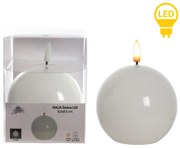 LED svíčka IDALIA BEAD 11 cm bílá
