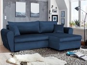 Rohová  sedacia súprava Logan, modrá látka%