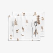 Goldea vianočné prestieranie na stôl z pevnej bavlny - beskydy - sada 2ks 30 x 40 cm