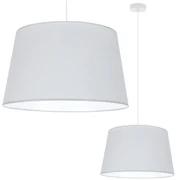 Závesné svietidlo Gaja, 1x svetlosivé textilné tienidlo, (fi 44cm), w