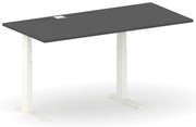 Výškovo nastaviteľný stôl FUTURE, 170x80 cm, 2 motory, biela/grafit