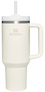 Krémovobiela termoska so slamkou z nehrdzavejúcej ocele 1,18 l Quencher H2.0 FlowState Tumbler Cream – Stanley