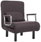 Kreslo a posteľ v jednom, rôzne farby- hnedá