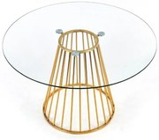 Jedálenský stôl Liverpool, číra / zlatá