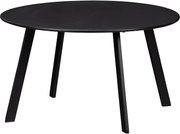 Čierny záhradný odkladací stolík WOOOD Fer, ø 70 cm