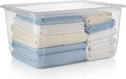 Keeeper Úložný box s vekom (má 2 funkcie) BEA Clearbox 30L, 59 x 39 x 18 cm