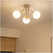 Brilagi - Prisadený luster MILO ECRU 3xE27/60W/230V béžová/zlatá