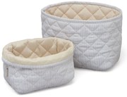 Svetlomodré látkové detské koše na hračky v súprave 2 ks Classic Stripes Blue, Praline – Cam Cam Copenhagen